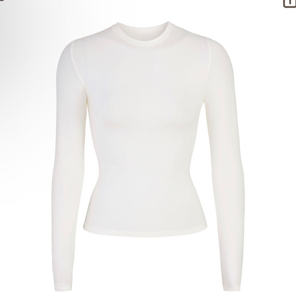 SKIMS COTTON JERSEY LONG SLEEVE T-SHIRT